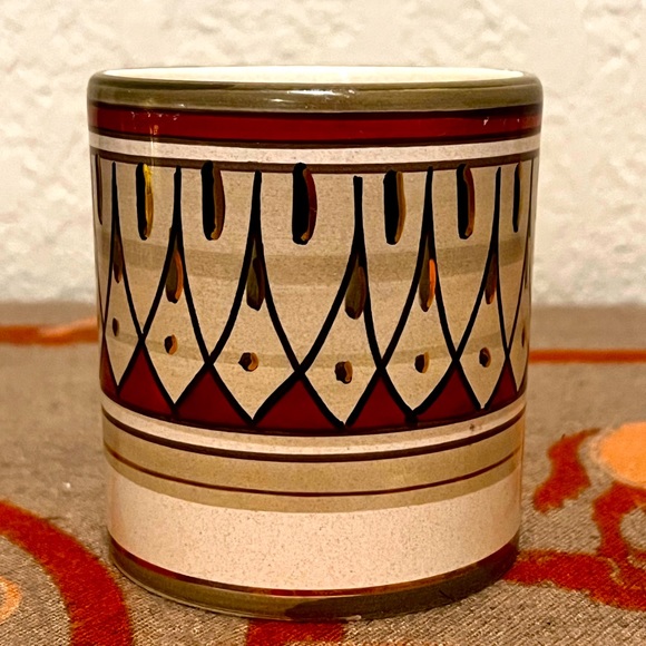 Starbucks 2008 Holiday Deruta Italy Hand Painted 10oz Coffee Mug Gold Detailing - Picture 2 of 7